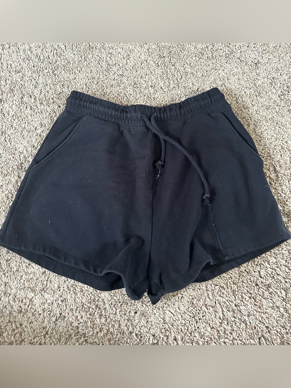 Aero Women's Black Drawstring Lounge Shorts